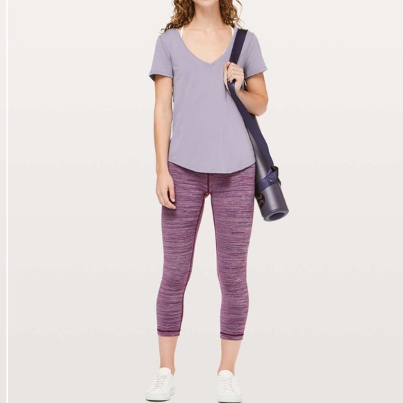 Lululemon Wunder Under High-Rise 21" Edged Stripe Jacquard Blueprint Royal Ruby - Picture 14 of 14